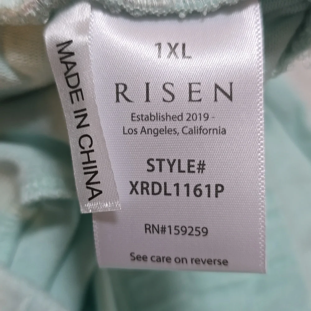 RISEN  Light Blue Sweatpants Joggers Lounge Pants Elastic Waist Pockets Size 1XL